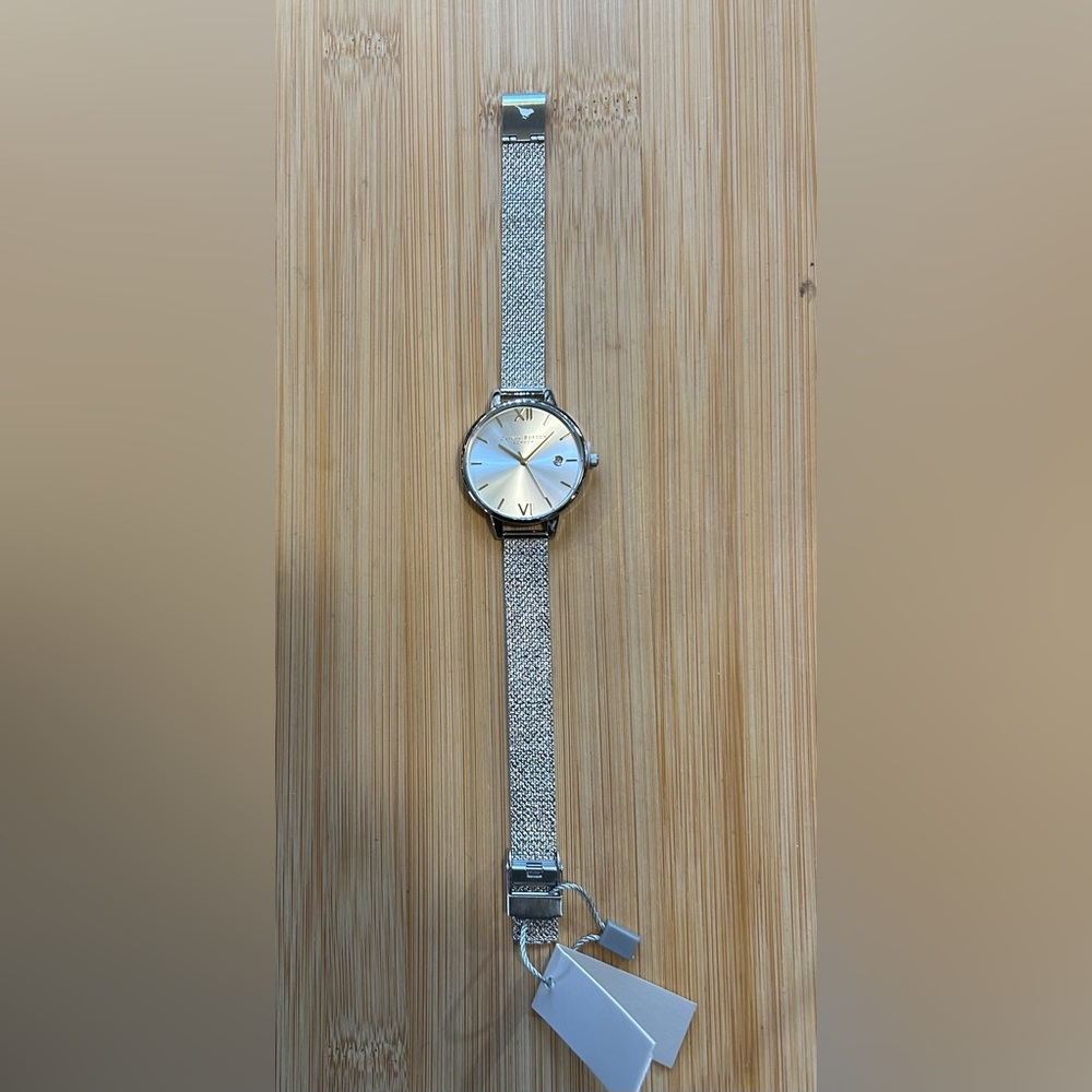 Olivia Watch With 34mm Silver SunRay Face With Silver MeshBracelet - Picture 7 of 9